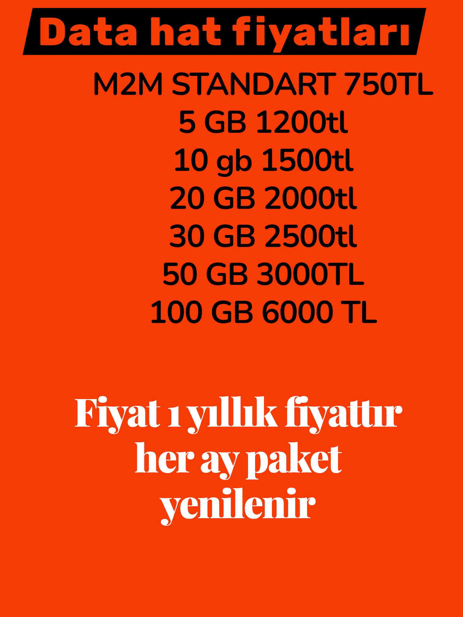 DATA HAT FİYAT