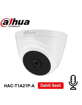 DAHUA HAC-T1A21P-A 0280B 2MP HDCVI IR Dome Kamera (Dahili Ses)