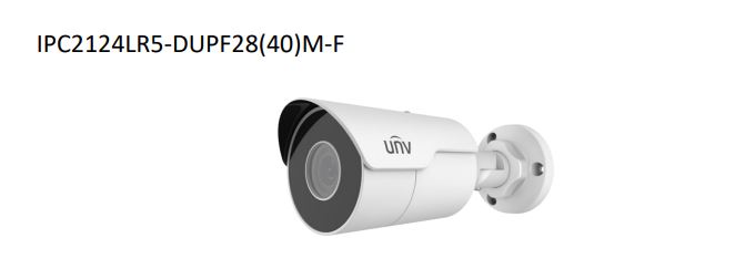 Uniview IPC2124LR5-DUPF28M-F 4Mp Ir Bullet Network Ip Kamera 