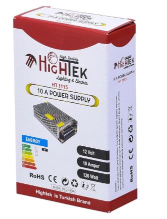 HİGHTEK 12V 10A Smps Metal Kasa Adaptör