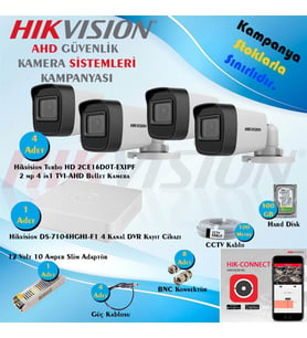 Hikvision  4 LÜ KAMERA SETİ